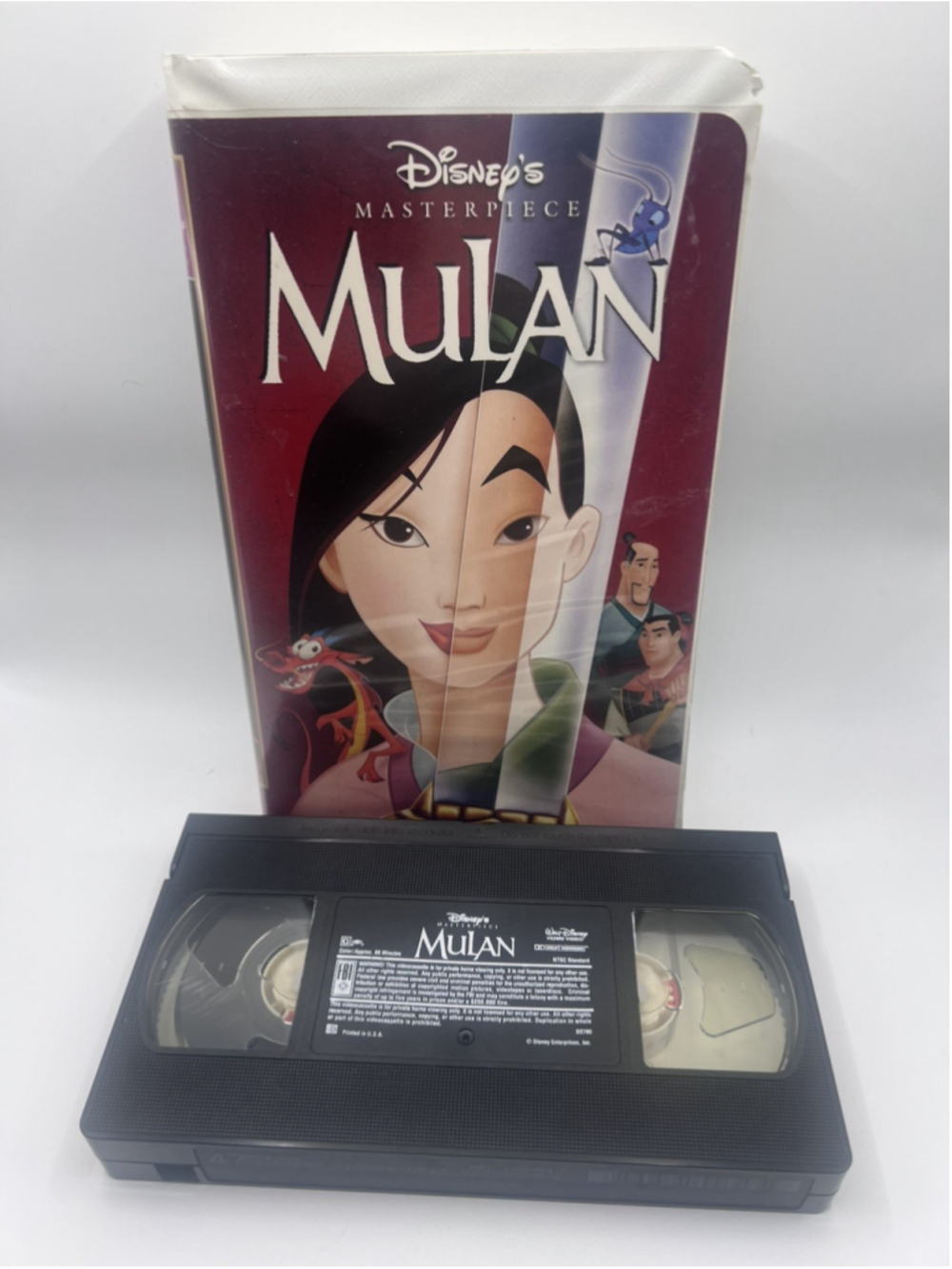 Disney Mulan VHS Movie Video Masterpiece Edition w/ Original 1999 Receipt